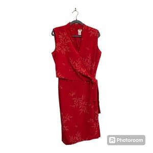 Red SilkColdwater Creek Vintage Dress